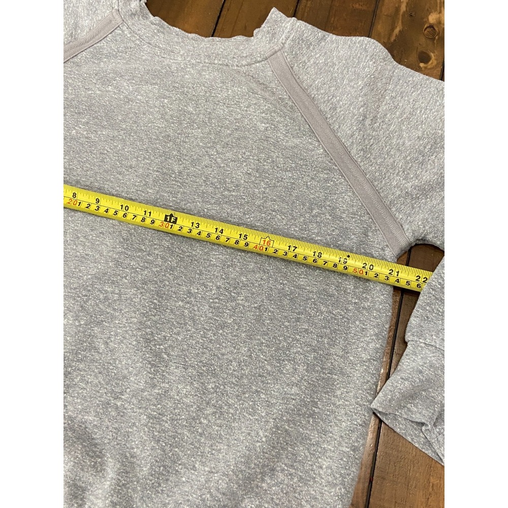 prAna Cozy Up Sweatshirt M Womens Heather Grey Hemp Blend Raglan Pullover Eco - Picture 4 of 6